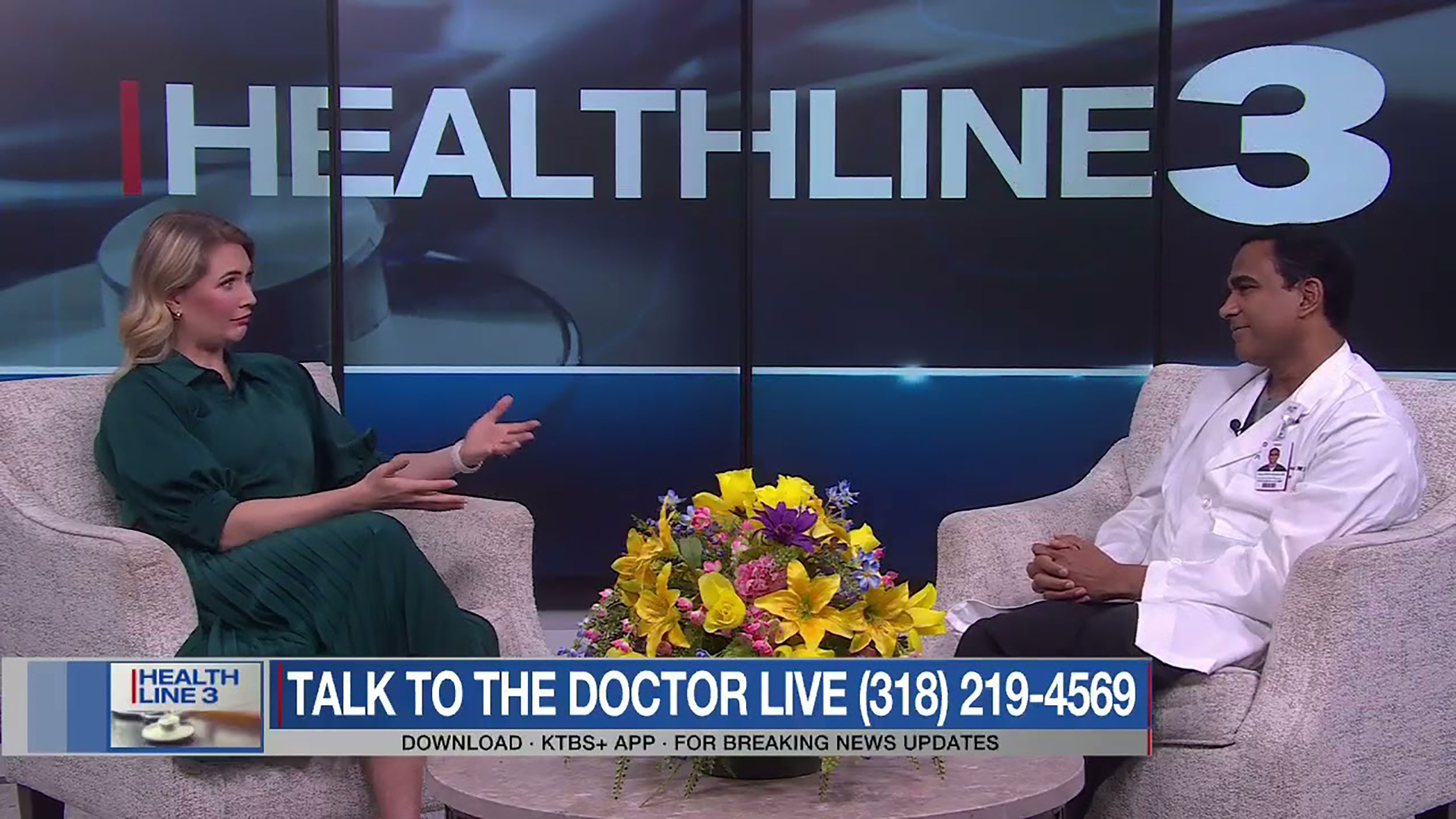 Dr. Jagan M. Beedupalli discusses heart disease on KTBS Heatlhline 3