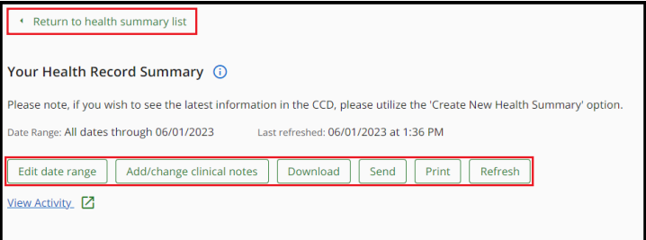 How do I download my Health Summary